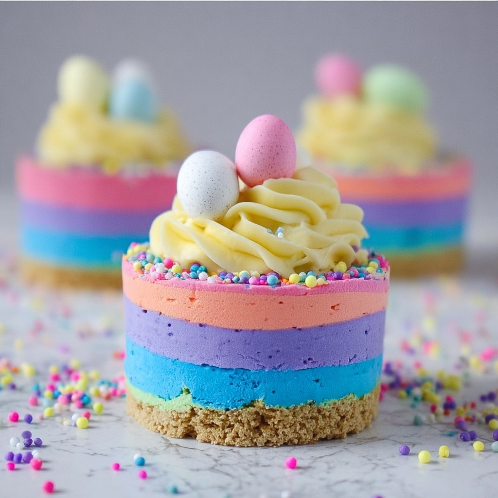 Mini Easter Cheesecakes Recipe - Recipe Image