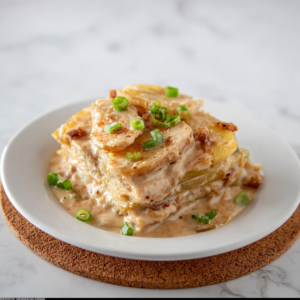 Cheesy Loaded Scalloped Potatoes Recipe - Recipe Image