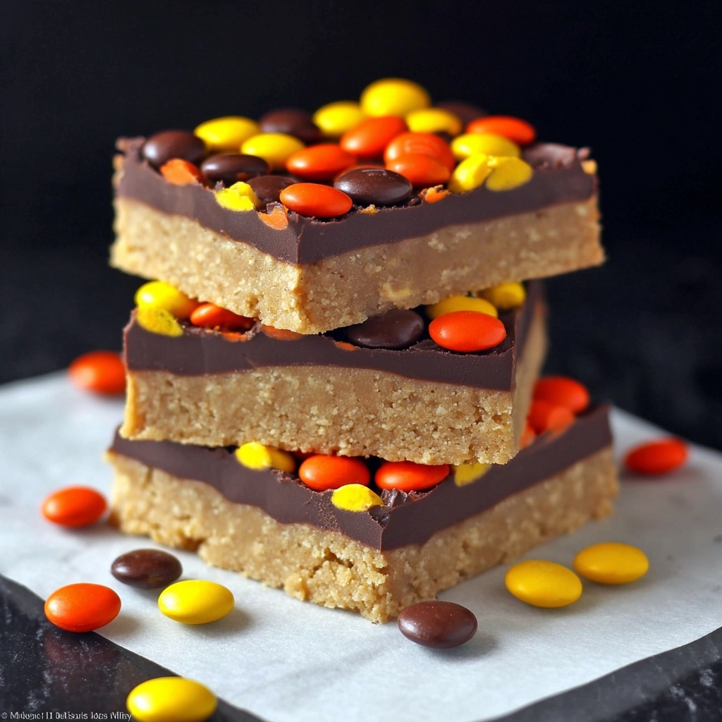 No Bake Reese's Peanut Butter Bars Recipe - Recipe Image