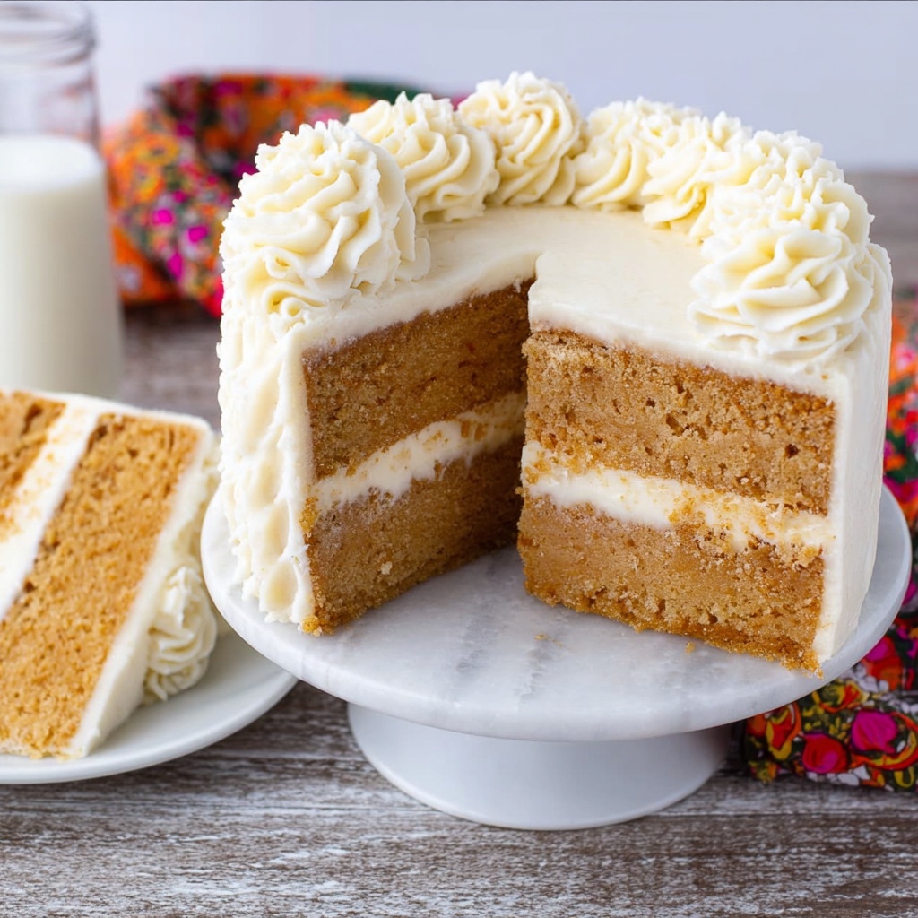 Pumpkin Cheesecake Cake Recipe - Recipe Image