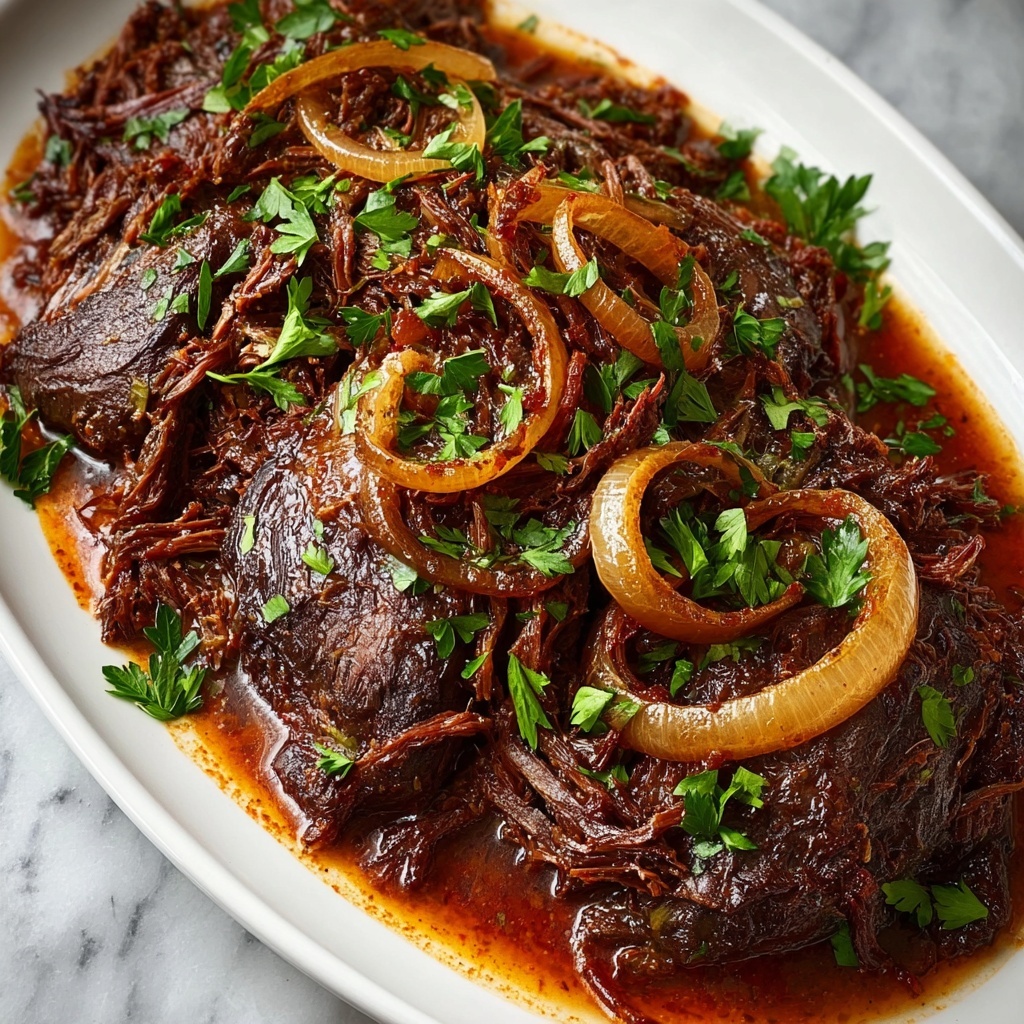 Sweet & Savory Caramelized Pulled Beef Brisket Recipe - Recipe Image