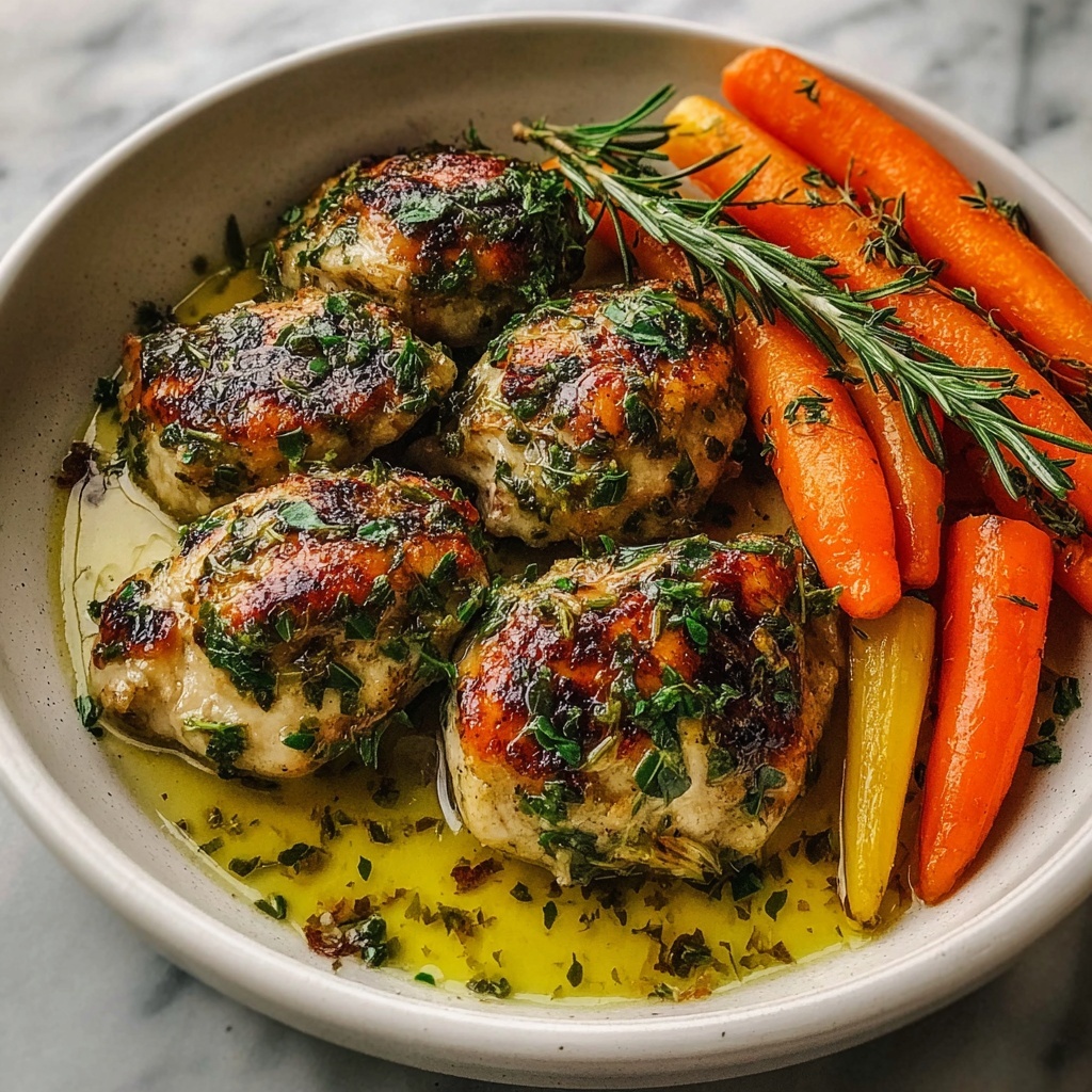 Garlic Herb Chicken with Honey-Butter Carrot Plate Recipe - Recipe Image