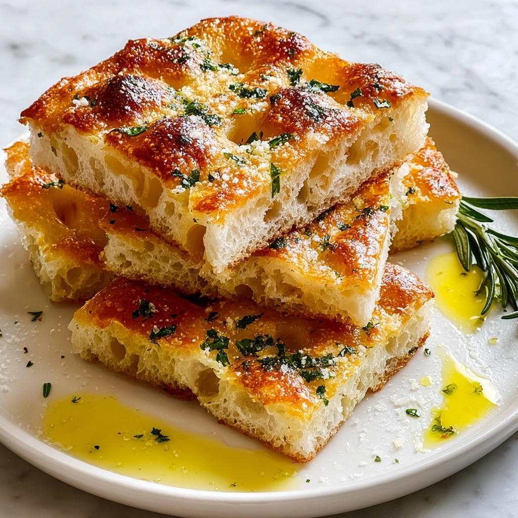 Garlic Parmesan Focaccia Bread Recipe - Recipe Image
