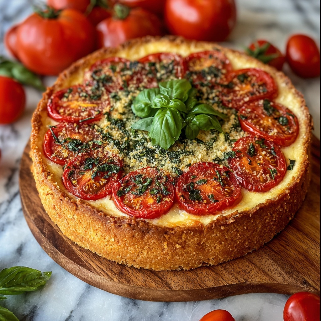 Savory Herb-Crusted Tomato Pie Recipe - Recipe Image