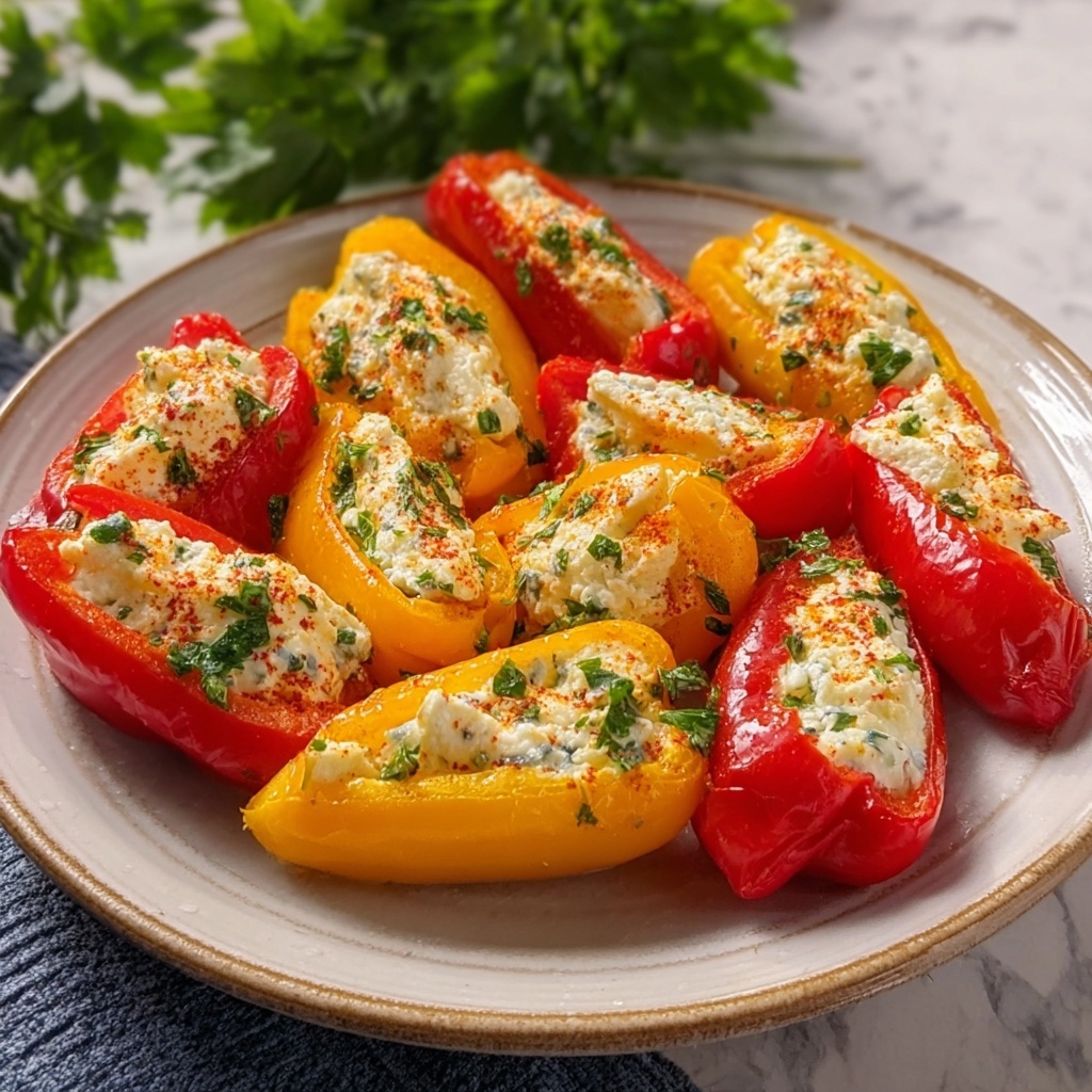 Protein Snack Cheese Stuffed Mini Peppers Recipe - Recipe Image