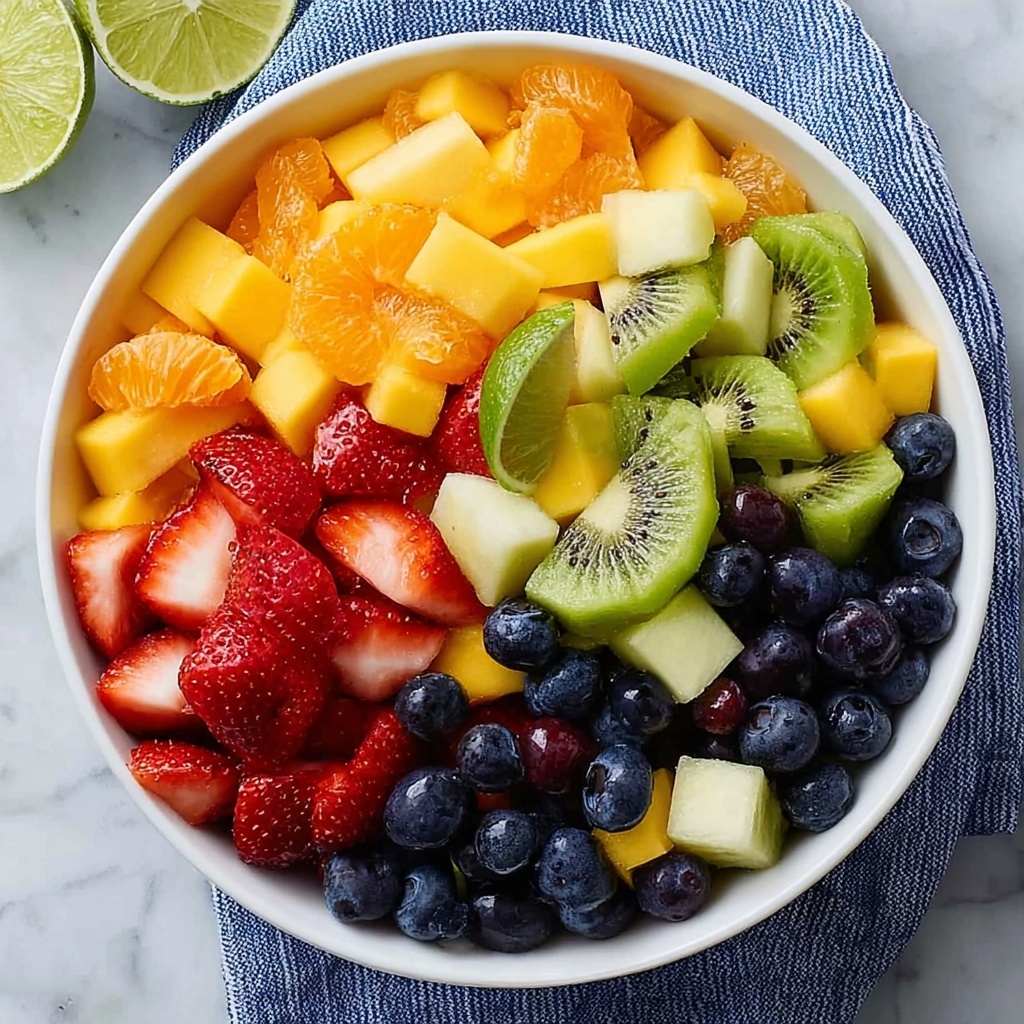Honey Lime Rainbow Fruit Salad Recipe - Recipe Image