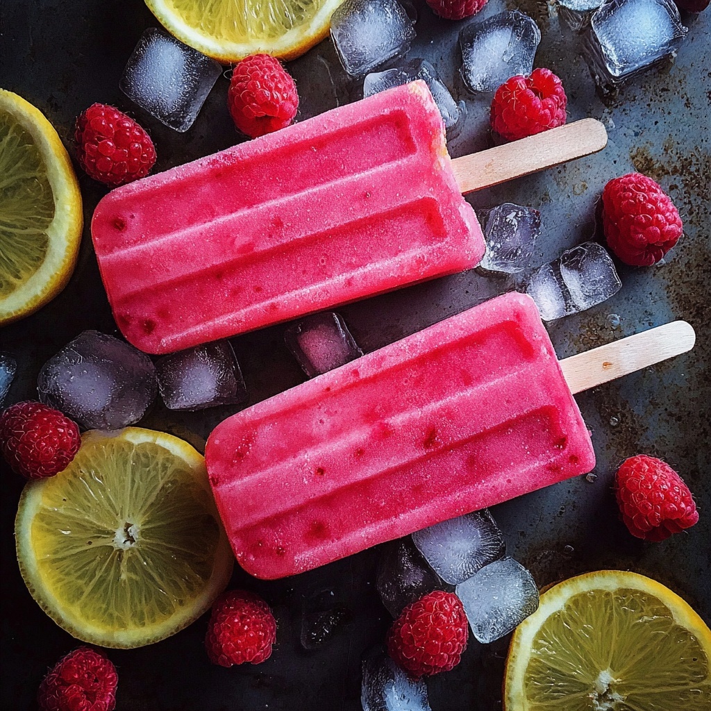 3-Ingredient Keto Raspberry Lemon Popsicles Recipe - Recipe Image