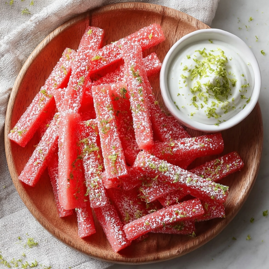 Watermelon Fries with Coconut Lime Dip Recipe - Recipe Image
