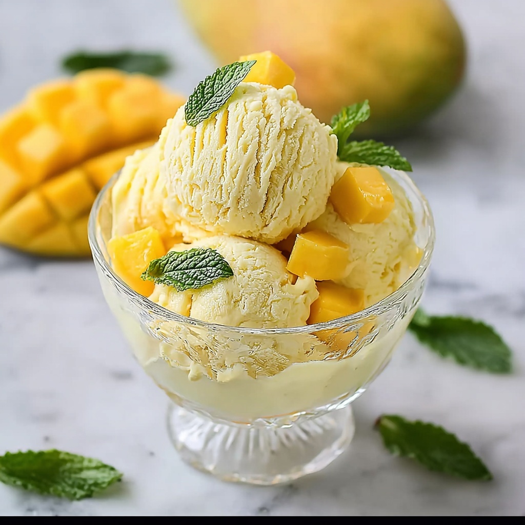 Vegan Mango Ice Cream (4-Ingredients) Recipe - Recipe Image