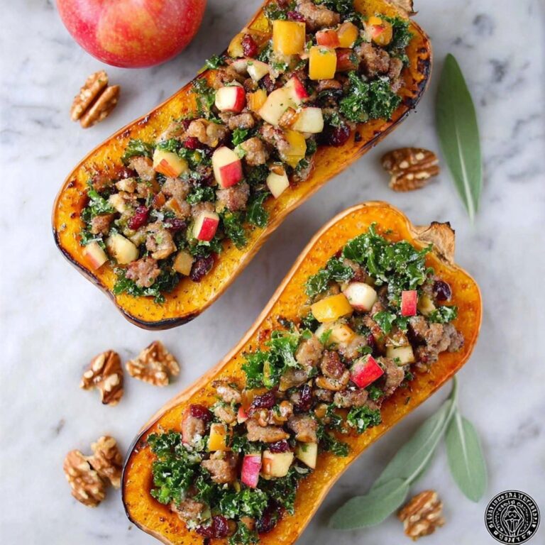 Sausage-Stuffed Butternut Squash Recipe