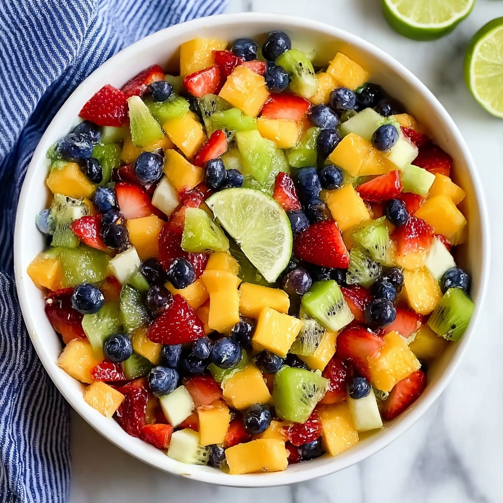 Honey Lime Rainbow Fruit Salad Recipe - Recipe Image