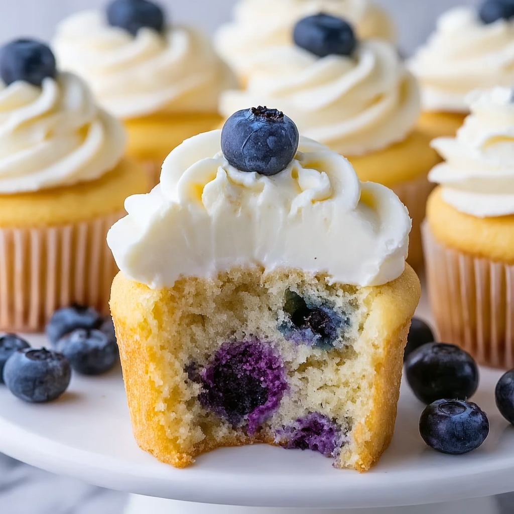 Lemon Blueberry Cupcakes Recipe - Recipe Image