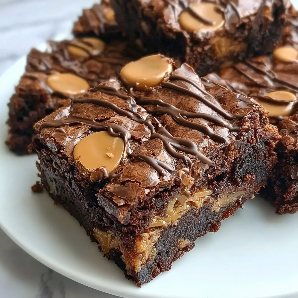 OMG Peanut Butter Cup Brownies Recipe - Recipe Image