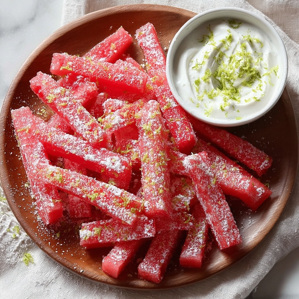 Watermelon Fries with Coconut Lime Dip Recipe - Recipe Image
