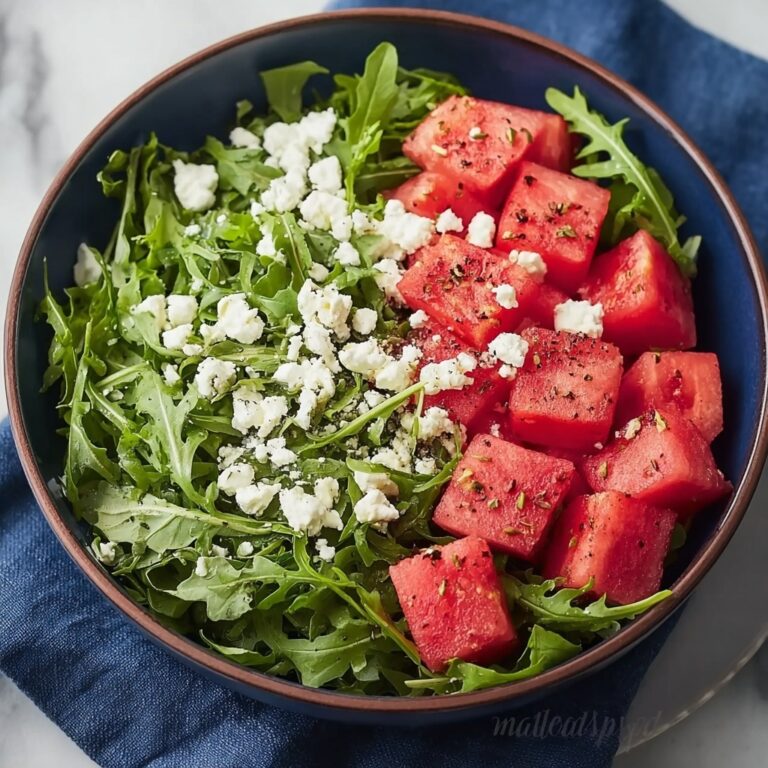 Watermelon Salad with Feta, Arugula, and Fresh Herbs Recipe