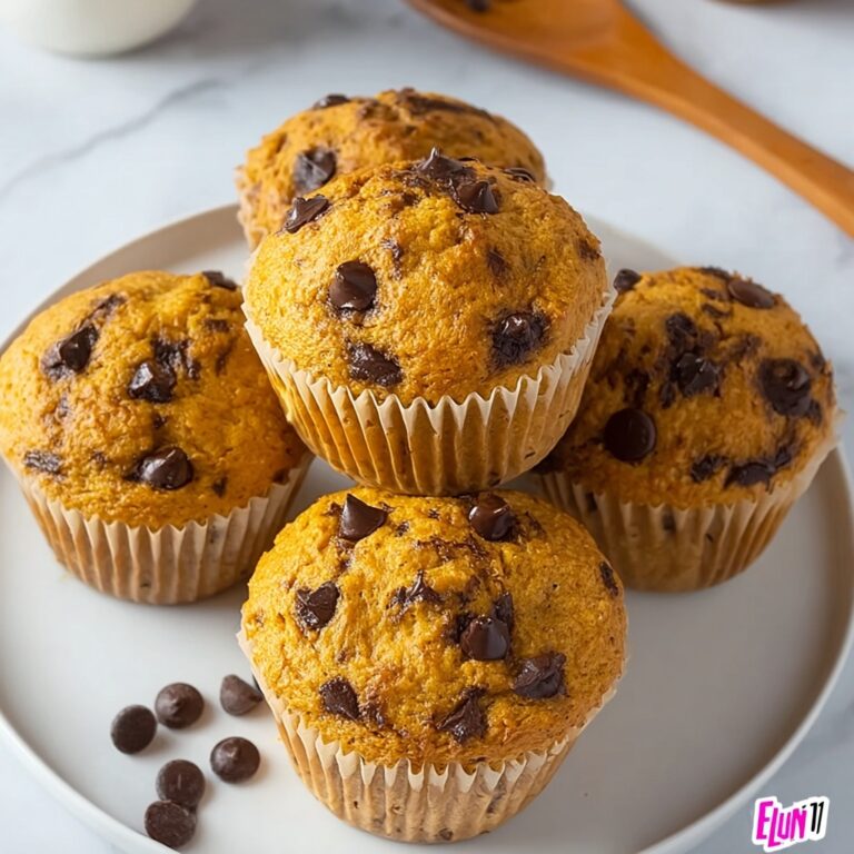 Sourdough Pumpkin Muffins with Chocolate Chips Recipe