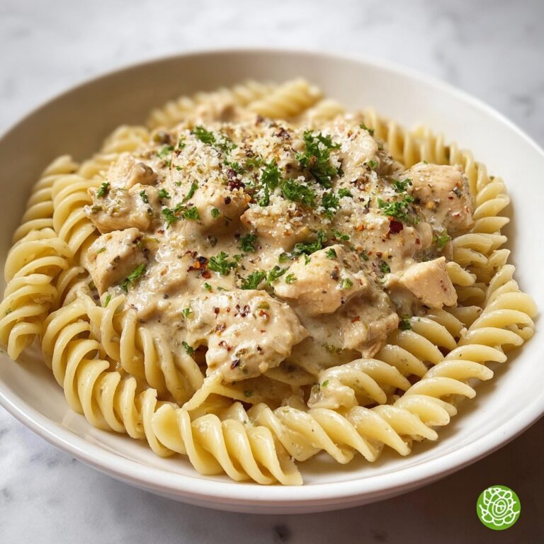 The Best Crockpot Garlic Parmesan Chicken Pasta Recipe