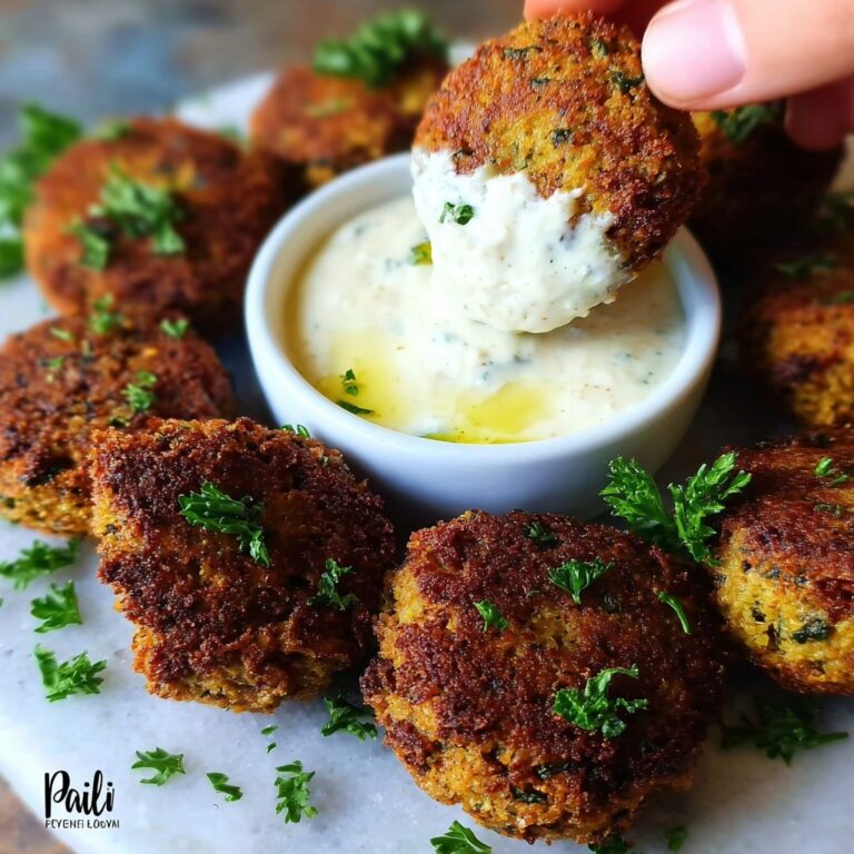 Easy Lentil Patties with Lemon Tahini Dip Recipe
