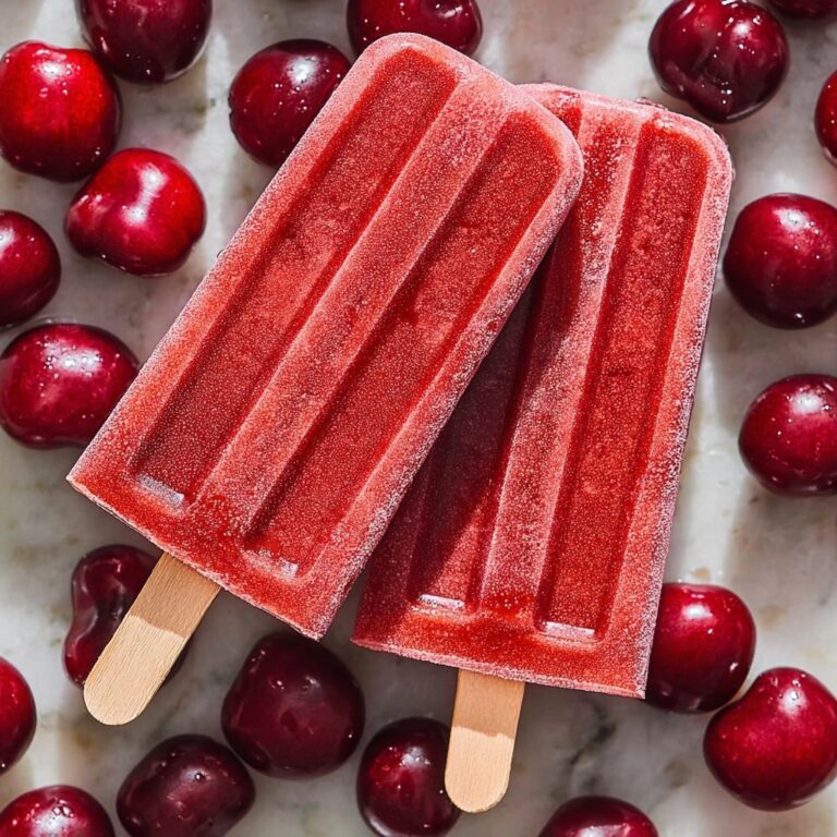 Homemade Cherry Ice Pops Recipe