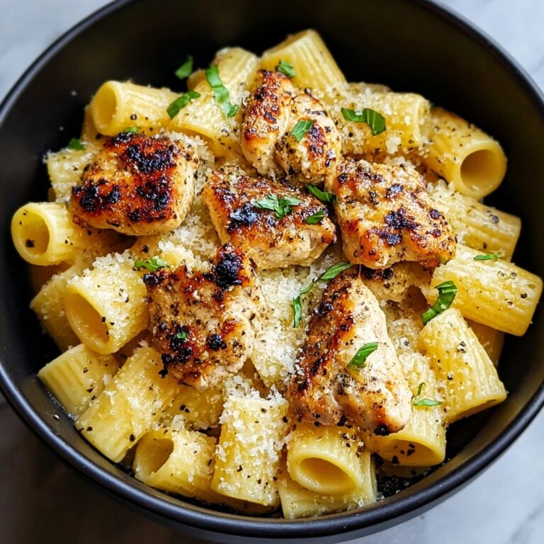 Garlic Butter Chicken with Rigatoni and Parmesan Recipe