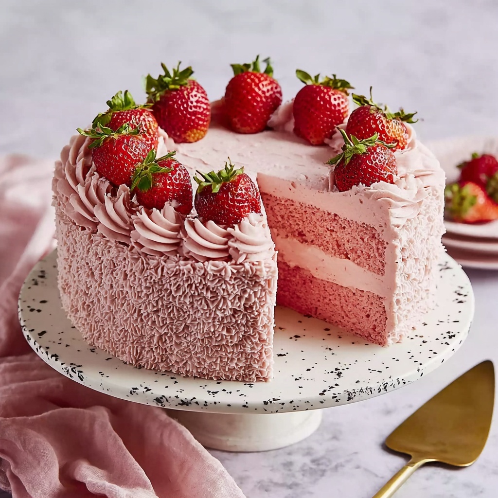 Strawberry Cake Recipe - Recipe Image