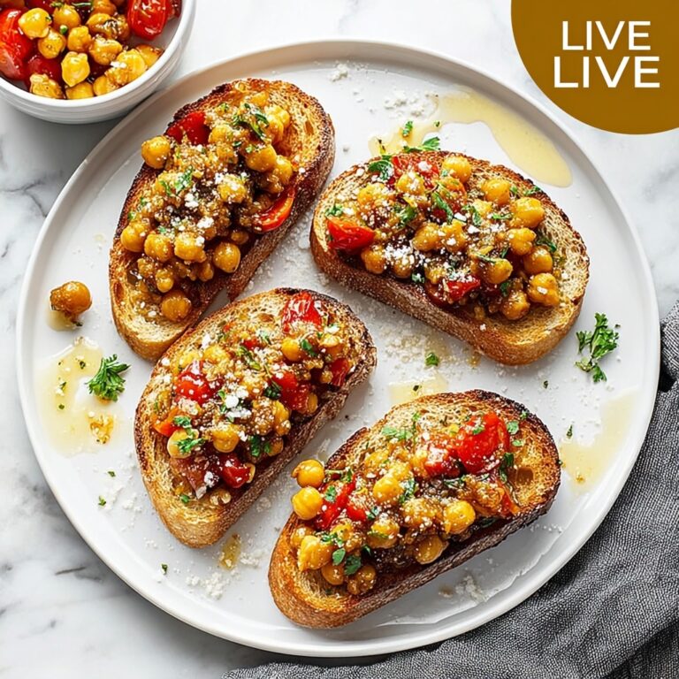 Smashed Chickpea Toast with Cherry Tomato Compote Recipe