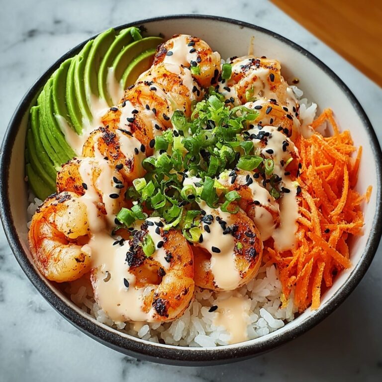Savory Shrimp Rice Bowl with Creamy Mayo Sauce Recipe