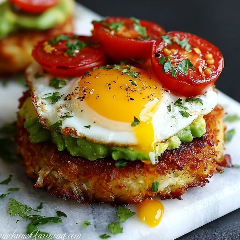 Indulgent Avocado Hash Brown Toast with a Spicy Kick Recipe