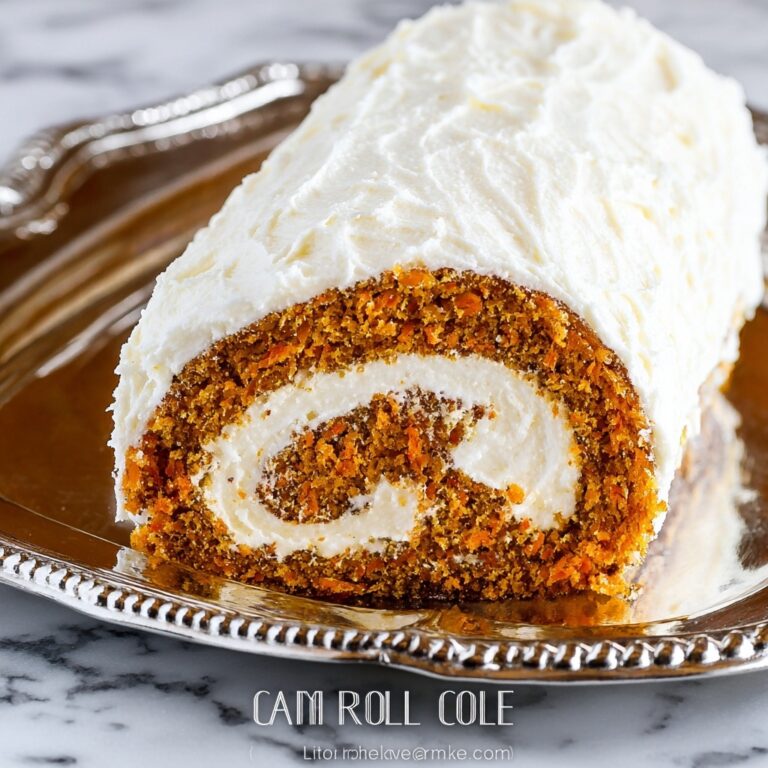 Easy Carrot Cake Roll with Cream Cheese Icing Recipe