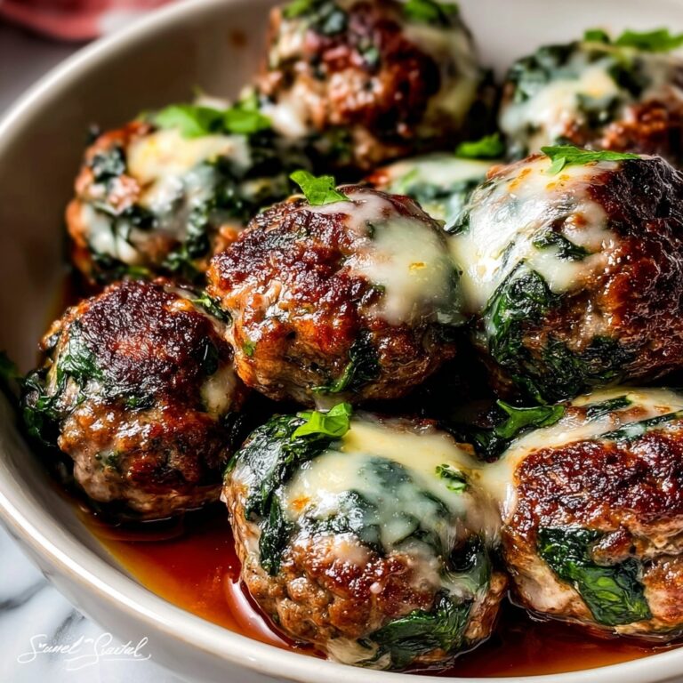 Spinach Garlic Meatballs with Mozzarella Recipe