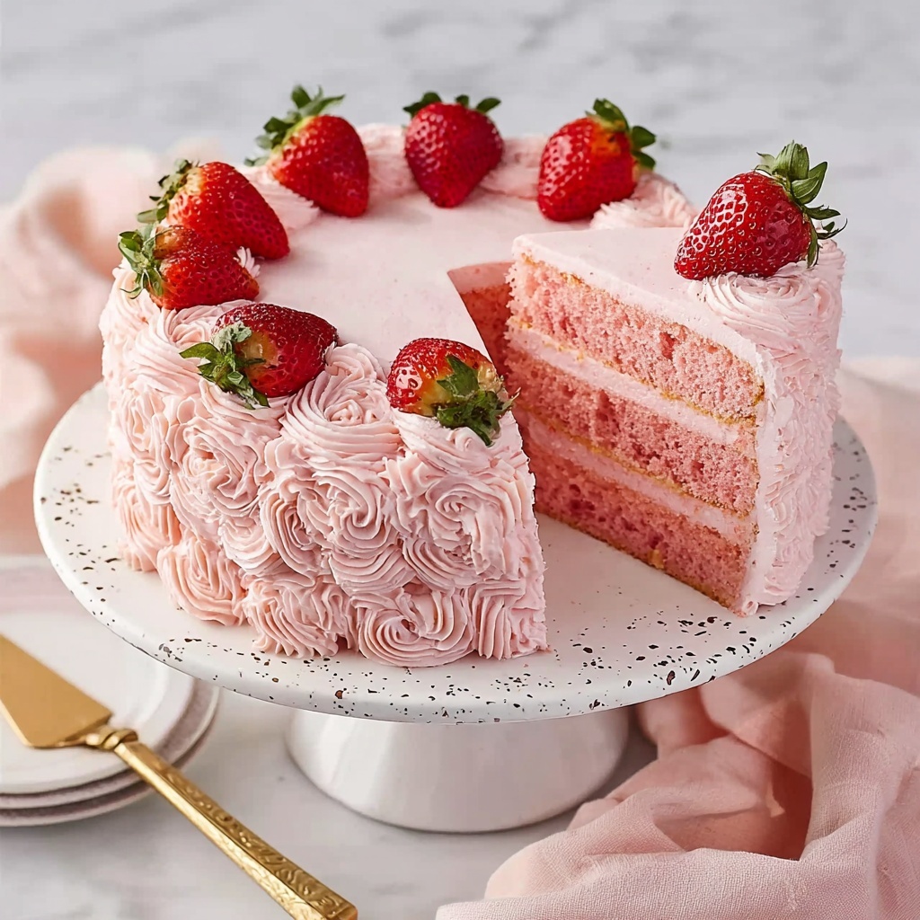 Strawberry Cake Recipe - Recipe Image