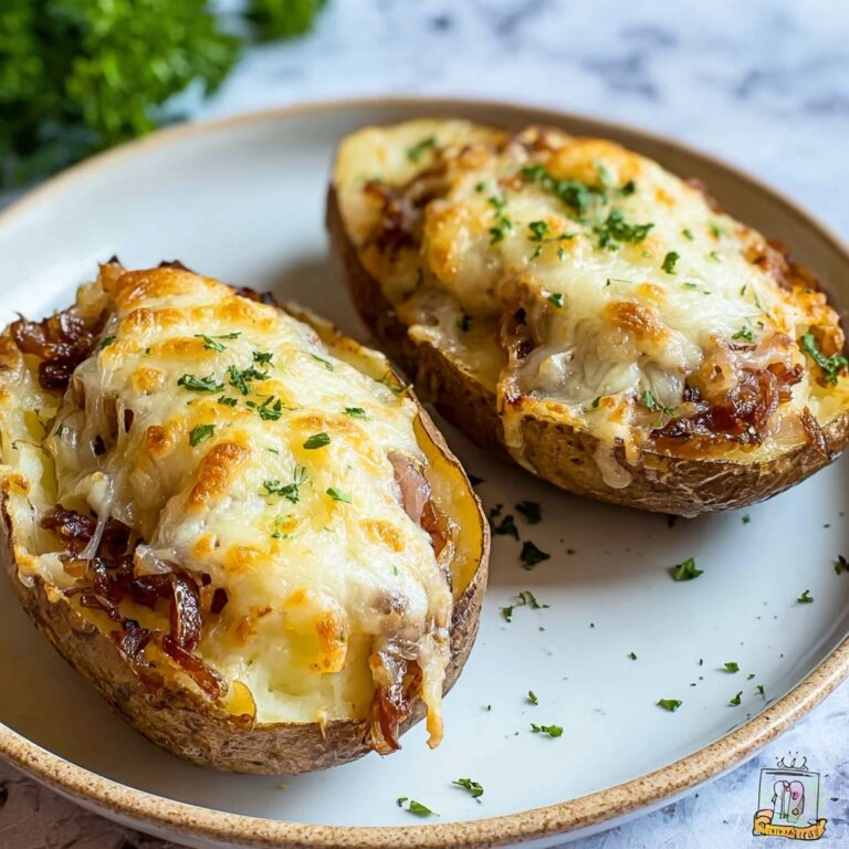 French Onion Baked Potatoes Recipe