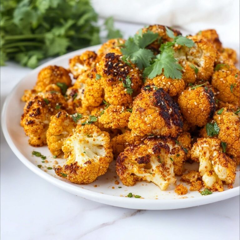 Curry Roasted Cauliflower with Yogurt Sauce Recipe