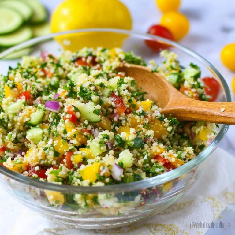 Fresh Tabouli Salad with Parsley, Mint, and Cherry Tomatoes Recipe