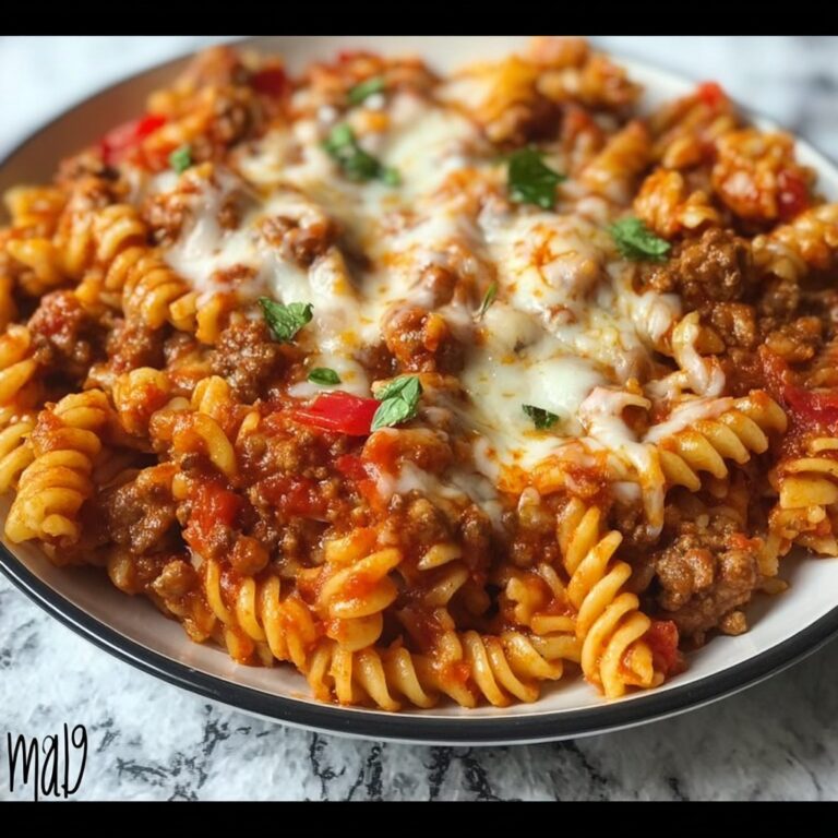 Cheesy Velveeta Rotini with Italian Beef Marinara Recipe
