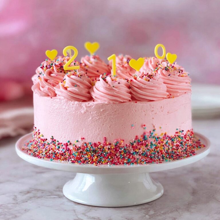 Valentine’s Day Pink Confetti Cake Recipe